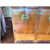 Image 3 : Wooden 8-Door Cabinet w/ Metal Hardware, Inside Shelving & Drawers 80" x 21" x 98"H