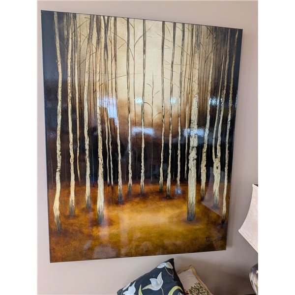 Hand Painted Brown Birch Art Work Patrick St. Germain $429.99 New
