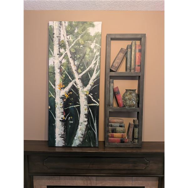 Decorator Art Birch and Bookcase