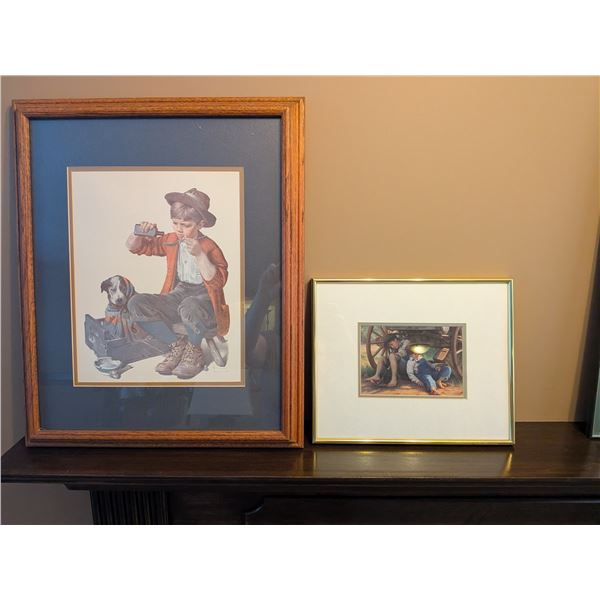 Mark Arian 'Shady Spot' and Norman Rockwell Print