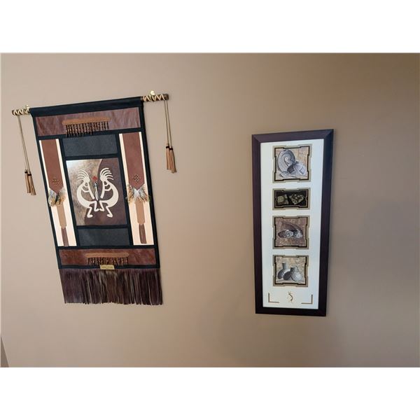 2004 Pietra C. Wall Leather Southwest Native Tapestry