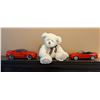 Image 1 : Two Model Cars and Stuffed Teddy