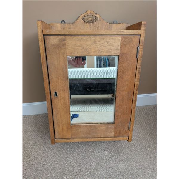 Antique Wood Medicine Cabinet