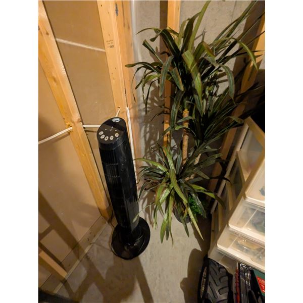 Hampton Bay Fan and Faux Plant