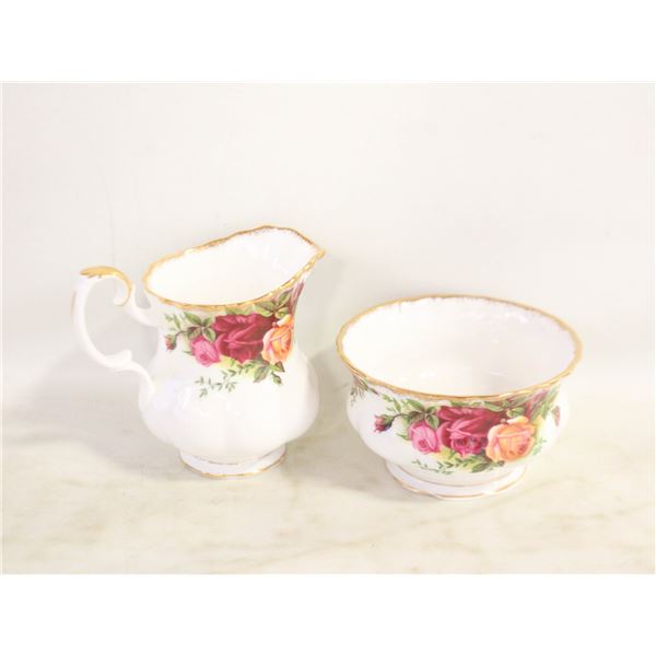 OLD COUNTRY ROSES CREAM AND SUGAR BOWL