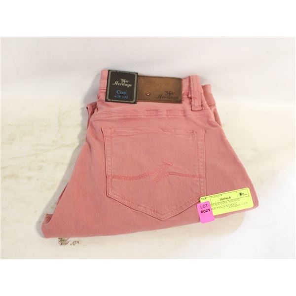 34 HERITAGE COOL MID RISE TAPERED PANTS SZ 28X32