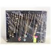 Image 1 : NEW JEWELRY DISPLAY STAND W/NEW 17 NECKLACES
