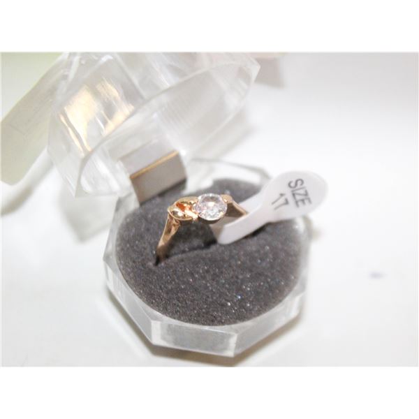 SZ. 6 GP. ROUND CRYSTAL KNOT RING