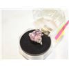 Image 1 : SZ. 8.5 OVAL CUT PINK STATEMENT RING