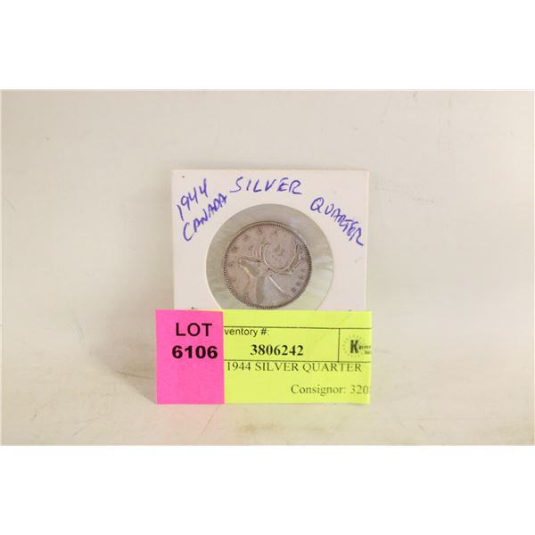 CANADA 1944 SILVER QUARTER