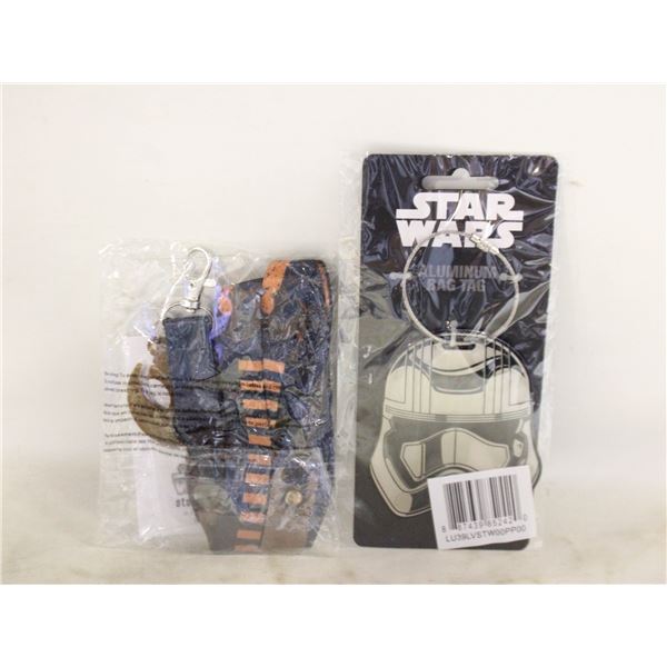STAR WARS ALUMINUM LUGGAGE TAG AND LANDYARD