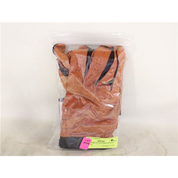 TWO PAIRS OF LEATHER GLOVES SIZE 2XL