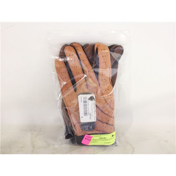 TWO PAIRS OF LEATHER GLOVES SIZE SMALL