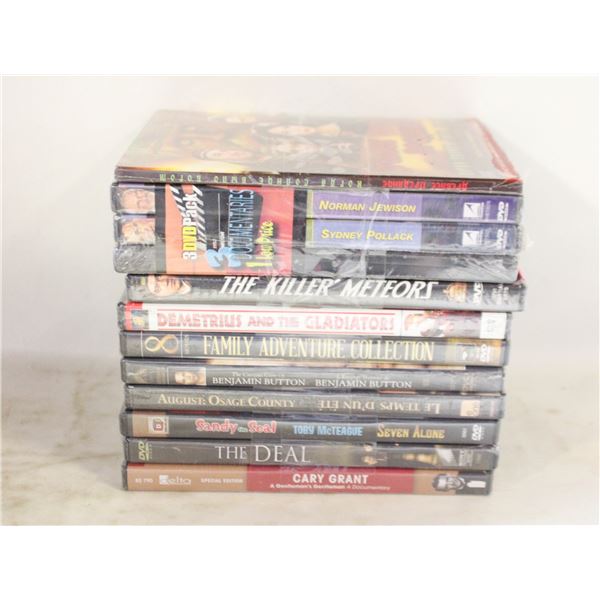 12 NEW SEALED DVDS VARIOUS TYPES