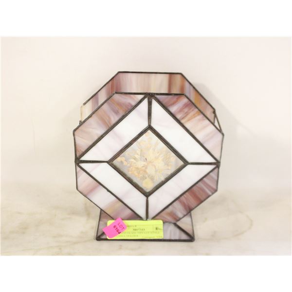 STAINED GLASS TIFFANY STYLE CANDLE HOLDER