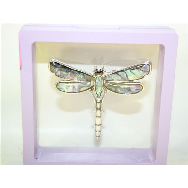 NEW DRAGONFLY BROOCH WITH ABALONE