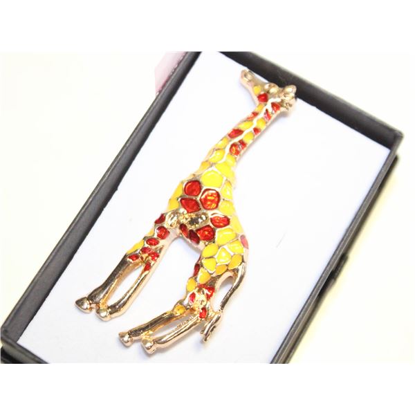 NEW GIRAFFE ENAMEL REDS YELLOWS