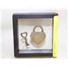 Image 1 : NEW BRASS HEART SHAPE LOCK WITH KEY