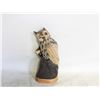 Image 1 : HAND CARVED BUFFALO HORN OWL 8"