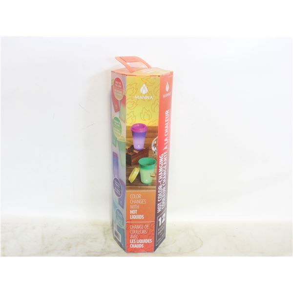 NEW MANNA 12PK COLOR CHANGING TUMBLERS