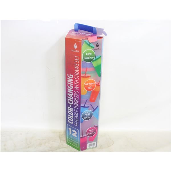 NEW MANNA 12PK COLOR CHANGING TUMBLERS