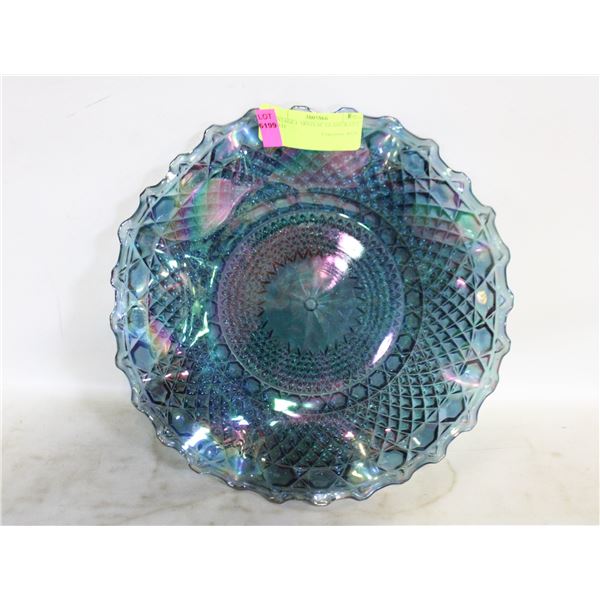 VINTAGE CARNIVAL GLASS WAVY PLATE