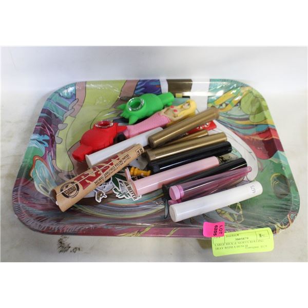LARGE RICK & MORTY ROLLING TRAY WITH A BUNCH