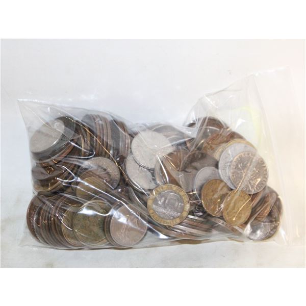 2.5 POUNDS WEIGHT OF ESTATE WORLD COINS IN BAG