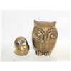 Image 1 : 2 VINTAGE SOLID BRASS OWLS