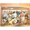 Image 1 : OLD WOODEN SIMONS BOX WITH HUNDREDS OF PINS