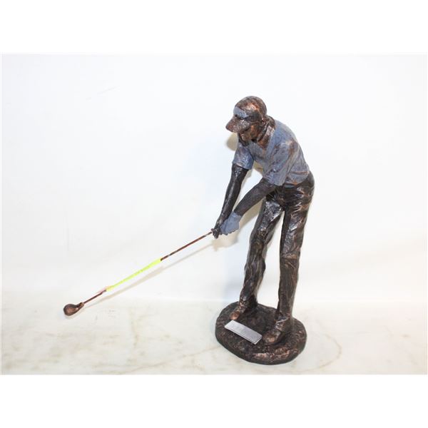 GOLF STATUE TITLED "THE WEED WACKER" 10"H