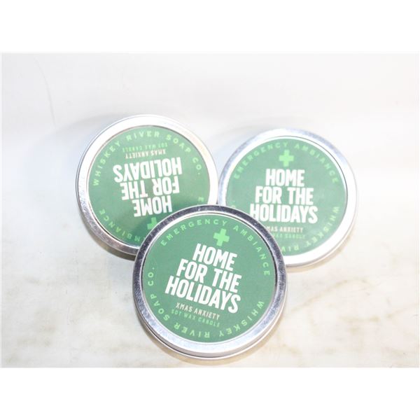 3X WHISKEY RIVER SOAP CO SOY CANDLES