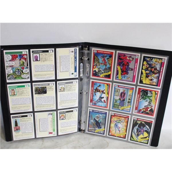 BINDER OF 1990 MARVEL CARDS