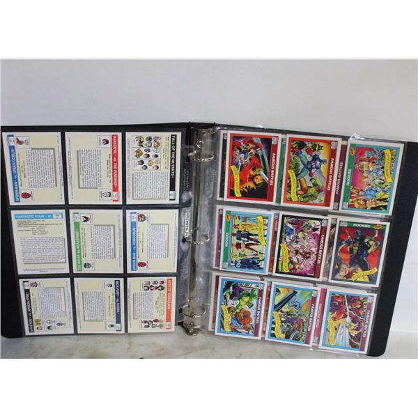 BINDER OF 1990 MARVEL CARDS