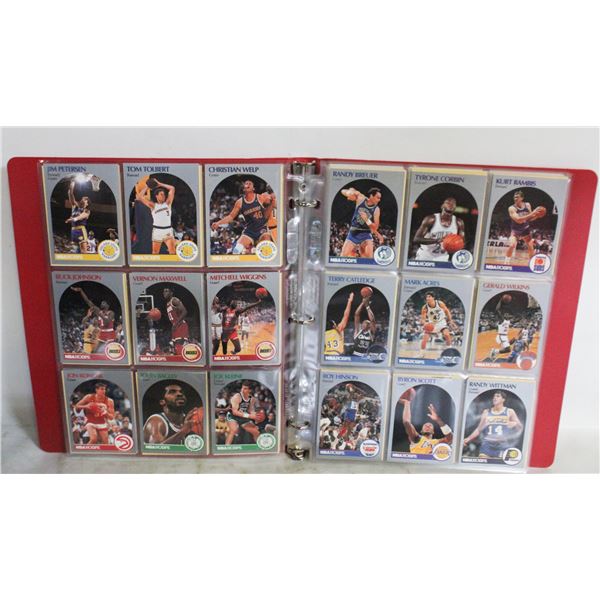 RED BINDER 1990-91 HOOPS BASKETBALL AND