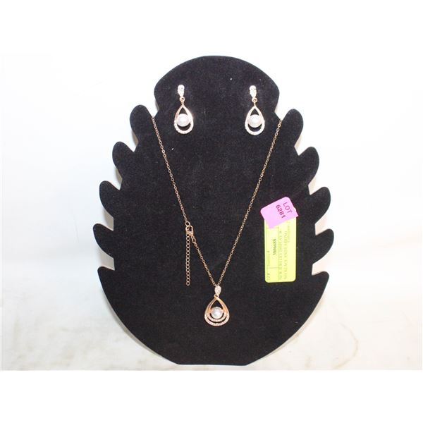 NEW JEWELRY DISPLAY W/ NECKLACE AND EARRING