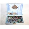 Image 1 : VTG. ESTATE JEWELLERY BOX W ESTATE JEWELLERY