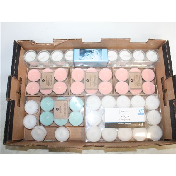 OVER 50 TEALIGHTS & GLASS VOTIVES