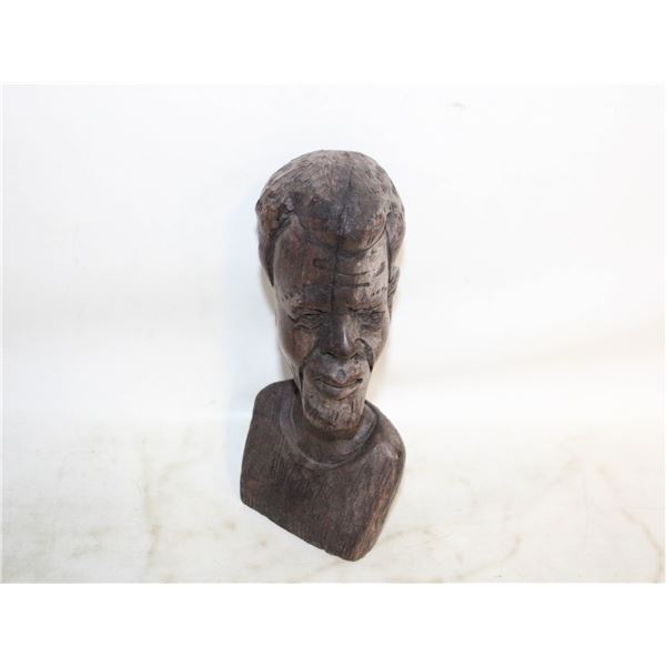 JAMAICAN FOLK ART CARVED WOODEN BUST