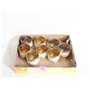 Image 1 : 8 MOTHER OF PEARL INLAY & BRASS NAPKIN HOLDERS