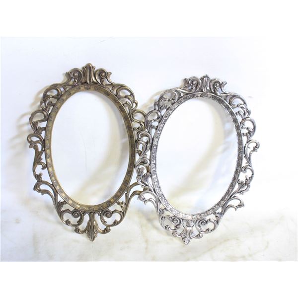 VTG. MADE IN ITALY 2 METAL FRAMES GOLDP. & SP.
