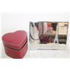 Image 1 : PARIS MIRROR & LEATHER BOX W RED VELVET INSIDE