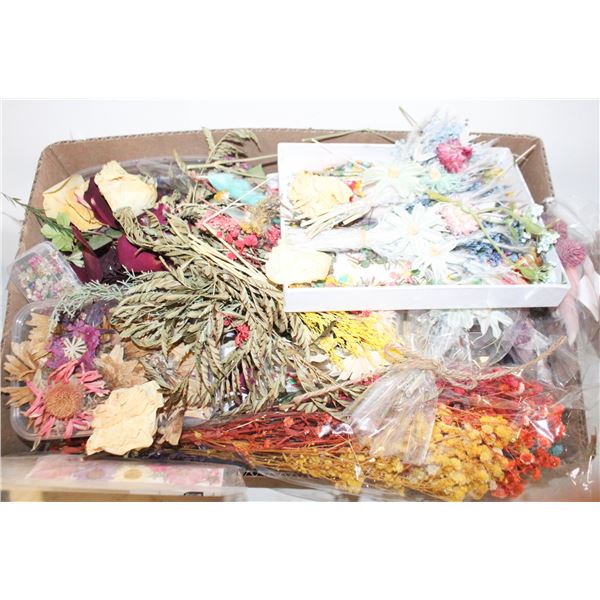 ¾ DRIED FLOWERS, ¼ IMITATION FLOWERS