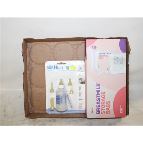 NEW KITTEN BOTTLE FEEDING KIT + UNUSED BOX OF