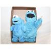 Image 1 : 2 COOKIE MONSTER PLUSHIES 1 WITH VOICE