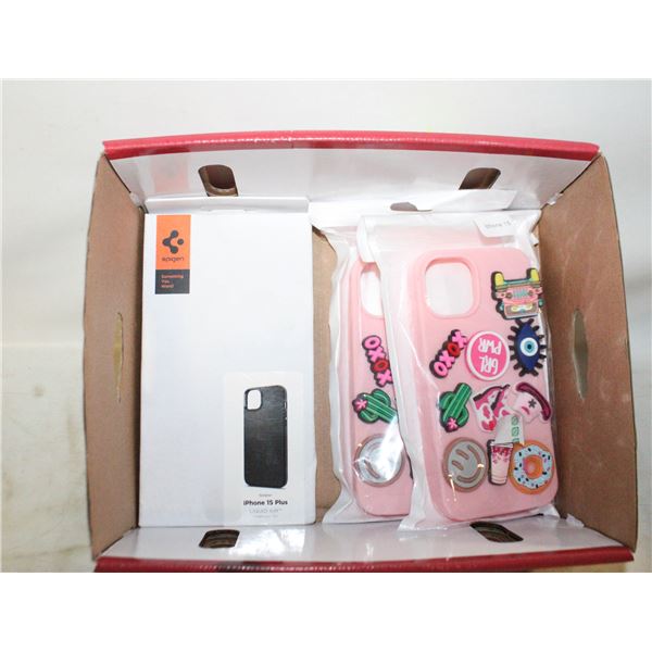 3 NEW IPHONE 15 CASES (1 FOR IPHONE 15 PLUS)