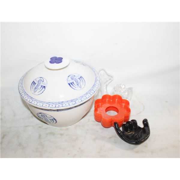 VTG. CHINESE SOUP TUREEN & MORE