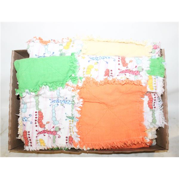 ESTATE HANDMADE PATCH WORK QUILT/BLANKET