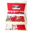 Image 1 : VINTAGE JEWELRY BOX FILLED WITH VINTAGE JEWELRY
