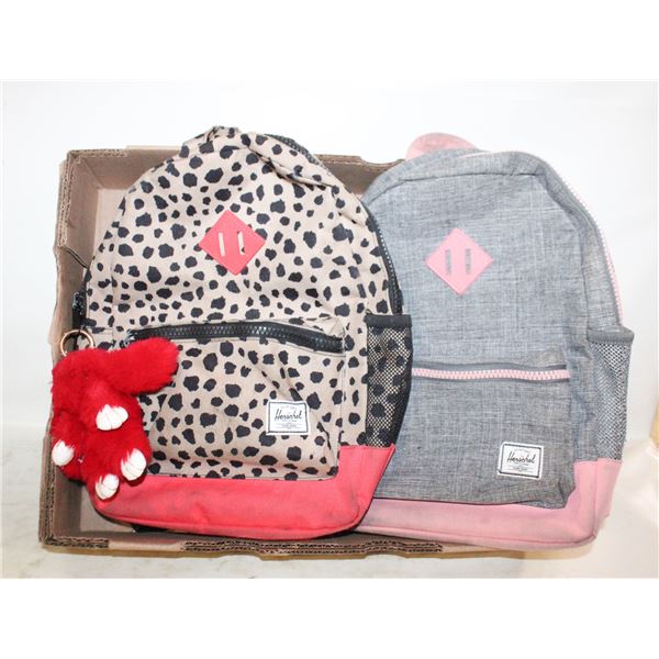 2 GIRLS HERSCHEL BACKPACKS 1 W/KEYCHAIN